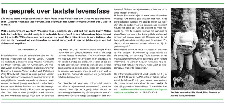 in gesprek over laatste levensfase